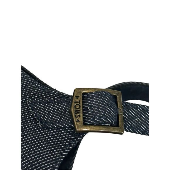 TOMS Sienna Wedge Espadrille Sandal Blue Denim Batik Tie Dye Womens Size 7.5 - Picture 10 of 10